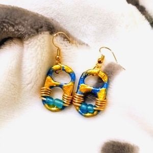 Hand made soda tab earrings